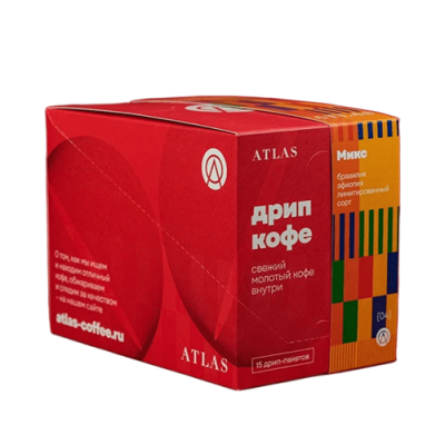 Набор дрипов кофе Микс Atlas Coffee, 15 шт по 12,5 г