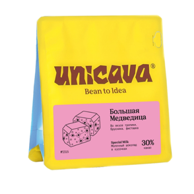 Unicava Шоколад в кусочках молочный 30% Большая медведица Unicava Шоколад в кусочках молочный 30% Большая медведица
