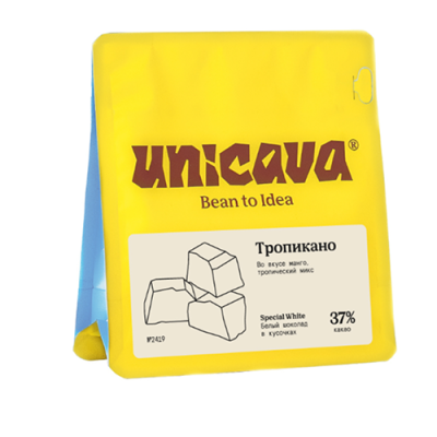 Unicava Шоколад в кусочках белый 37% Тропикано Unicava Шоколад в кусочках белый 37% Тропикано